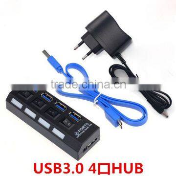 High Speed USB Hub 4 Ports USB 3.0 Hub Hub USB On/Off Switch For Computer Peripheral Accessorie