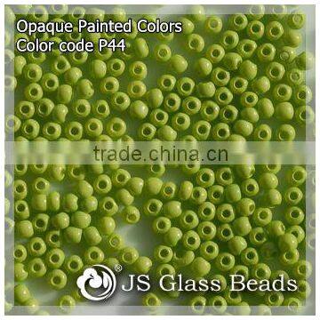 High Quality Fashion JS Glass Seed Beads - P44# Painted Apple Green Rocailles Beads For Garment & Jewelry