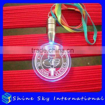 Best Promotional Gifts Necklace With Company Logo and Slogan Printed Led Necklace
