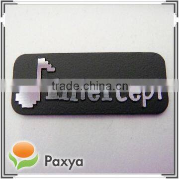 Embossed Aluminum custom metal logo trademark stickers