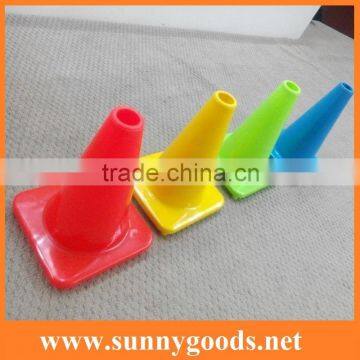 30cm green/yellow/blue/pink colored reflective road safety small plastic mini pvc traffic cone