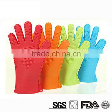 Heat New Arrival Resistant Cooking Baking BBQ Oven Pot Holder Kitchen Mitt Silicon Glove photo-6