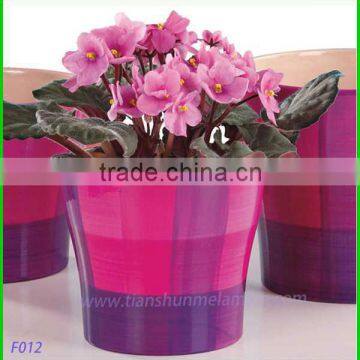 7.5 inch colorful plastic flower pots , home gardern decorative flower pots