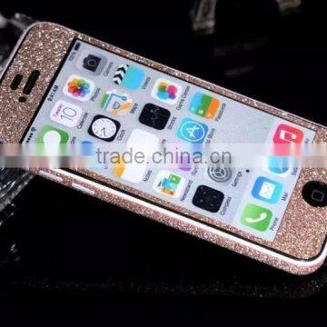 Bling glitter mobile phone sticker skin for iphone 4s 5s 6 6s plus