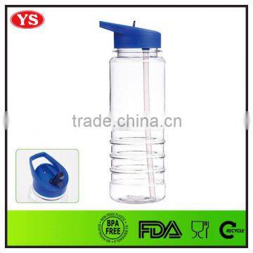 750ml Plastic Rhinestone Water Bottle With Flip Straw