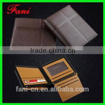 Personalized and durable fancy genuine leather wallets for men with cross shape press design