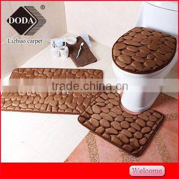 anti-slip pvc backing memory foam bathroom water proof hand made carpet