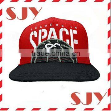 Two Tone Custom 3D Embroidrey Flat Brim Fitty Snapback Cap photo-5