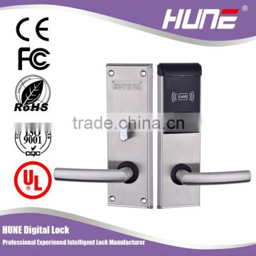 stainless steel digital hotel card lock with ANSI mortise