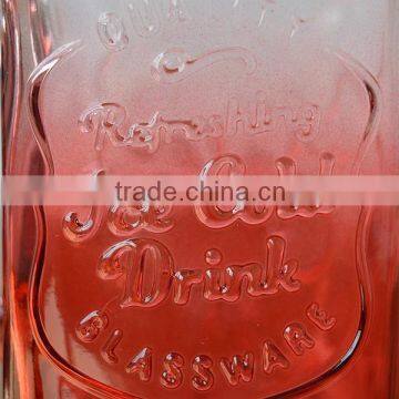 Gradient Color Mason Jar With Lid and Straw