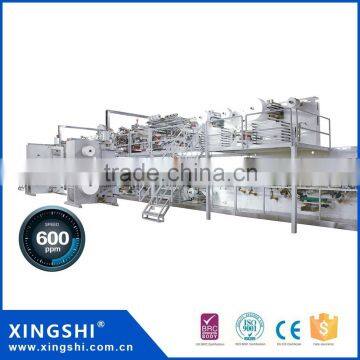 Full-Servo High Speed Elastic Wings Sleepy Ultra Thin Baby Diaper Making Machine China Manufacturer