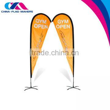 custom market event mini logo fly tear drop banner