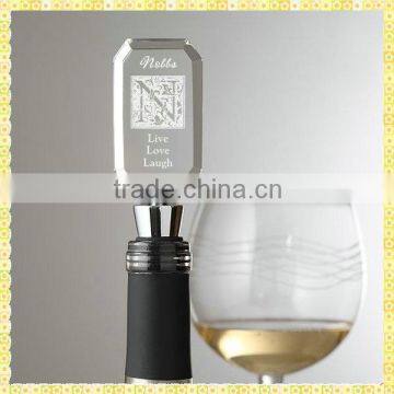 Hot Sale Hotel Decorative Glass Wine Bottle Stoppers For Couple Souvenirs