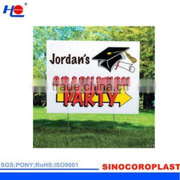 construction and recyclable pp corflute tear resistance signboard