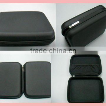 GC-- Black color metal zipper puller EVA mould hard package case for cosmetics