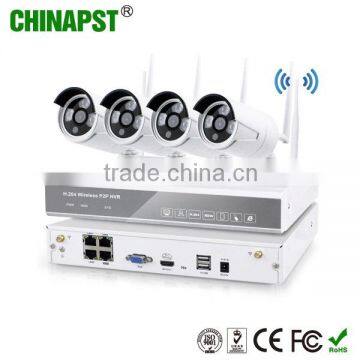 NEW Arrival H.264 NVR Kit Outdoor Waterproof Bullet 720P WIFI IP 4ch wifi cctv dvr kit PST-WIPK04AH