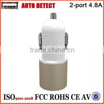 Mobile Accessories 2015 2a 2 Port Usb Car Charger,10w Car Charger