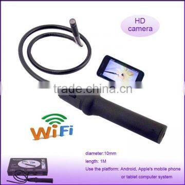 mini HD camera Wireless Hard tube Waterproof wifi endoscope borescope 10mm camera ipad iphone