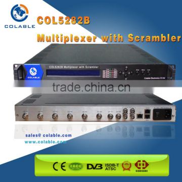 CATV Headend solution 8 channel multiplexer built-in Scrambler with ASI input, IP out