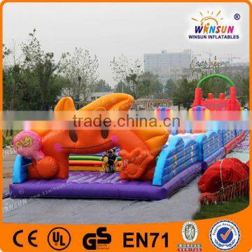 Exciting inflatable running obstacle