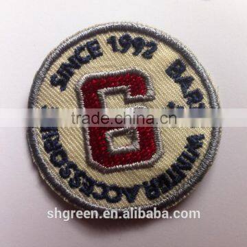 Embroidery emblem,high quality embroidery badge for hat/cap