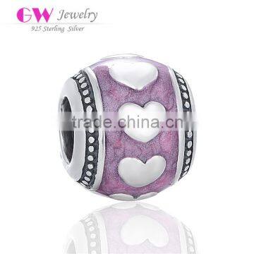 D106 925 silver heart charms,silver round beads for sale