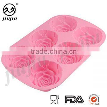 Rose shape silicone ice cube tray/cake,choclate,baking mold