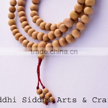 natural 108 buddhist prayer bead/sandalwood finished beads/mala beads