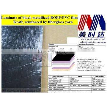 fire retardant aluminum foil with scrim kraft insulation roof roll