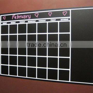 Creative monthly planner adhesive chalkboard foil