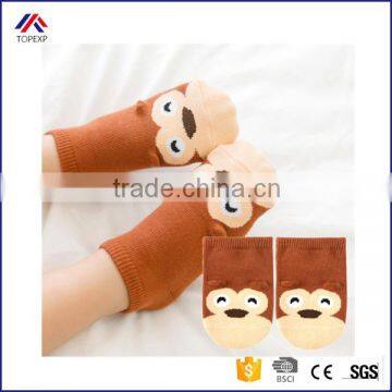 High quality 0-4 years baby girls cartoon animal cotton ankle baby socks