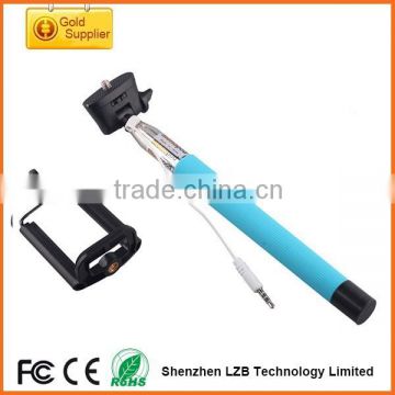 NEW fashion bluetooth selfie stick with cable,wireless selfie stick monopod for mobile