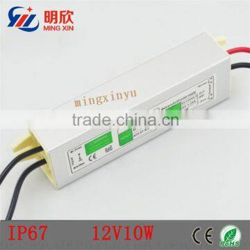 Factory direct Waterproof LED power supply CE 12V led tube driver 10W Waterproof ip67