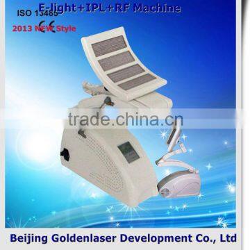 2013 laser tattoo removal slimming machine cavitation E-light+IPL+RF machine led & micro current facial beauty machine