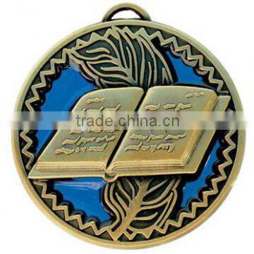 3D book metal medals for student/custom medals on sale