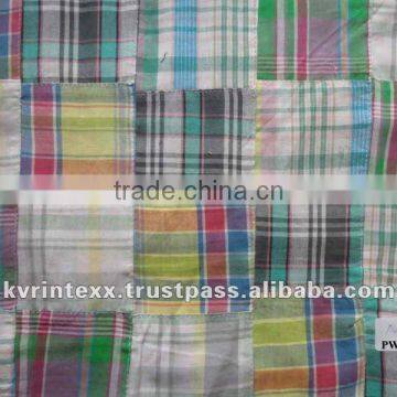 madras check carpet patchwork