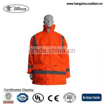 Orange outdoor 3M Reflective winter jacket safety clothes