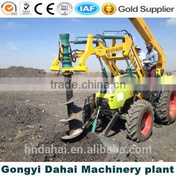 Dahai Wheeled Typs 4drive Tractor Earth Digger With Crane photo-5