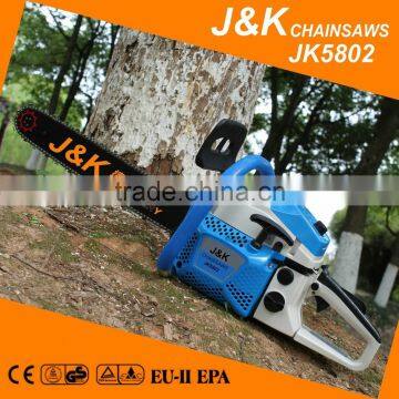 JK5802 2.5KW with 20 inch guide bar & chain 58cc gasoline Chain saw