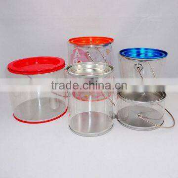 PVC TIN BUCKET WITH METAL HANDLE