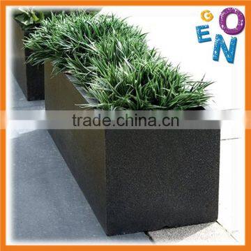 Outdoor rectangular fiber clay flower pot,square fiberglass plant pot for Garden decoration