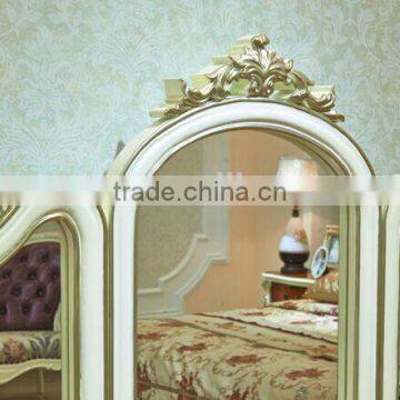 Palace Princess Desser and Stool, Wood Carved Dressing Table and Chair, European Bedroom Furniture Dresser Set (BF01-ML032) photo-3