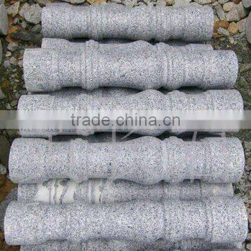 Grey granite stone railing