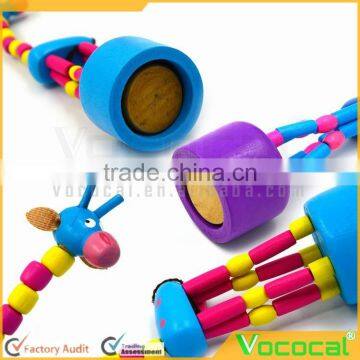 Cartoon Animal Dancing Standing Wooden Magic Spring Toy photo-4