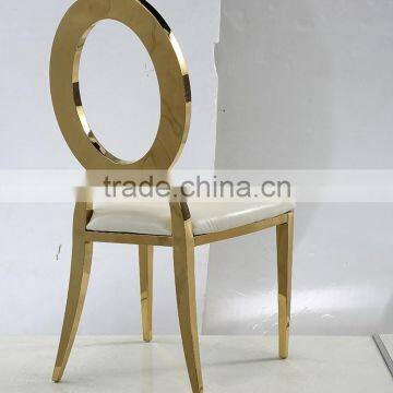 Cheap Price China Wholesale Golden Stainless Steel Dining Chair photo-2