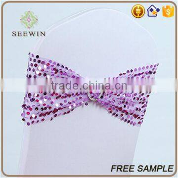 Spandex Sequin Chair Sash Bow Tie photo-3