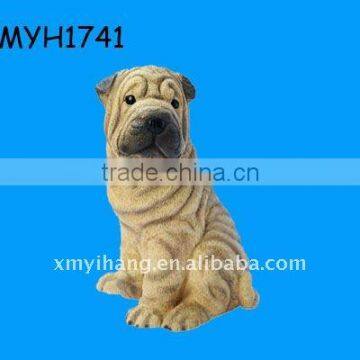 2012 new fashion polyresin ornament puppy dog statue