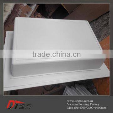 custom plastic large thick thermoformed white abs material outer shell