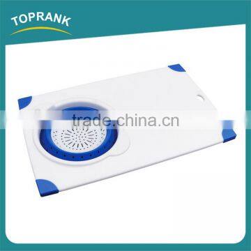 Cheap Wholesale Kitchen Foldaway Flexible Plastic Cutting Board With Foldable Bowl photo-3