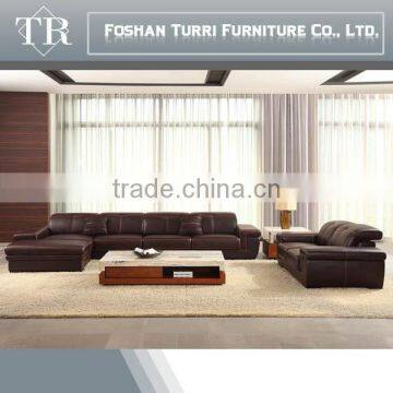 luxury furniture modern 100% top grain leather sofa set